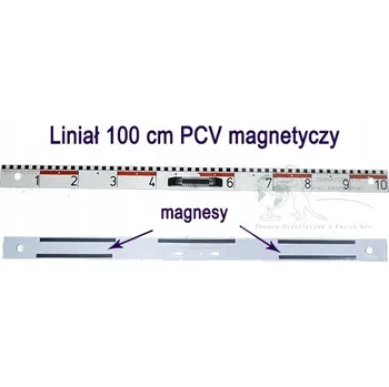 pravítka Pravítko 100 cm PVC bílé lehké magnetické