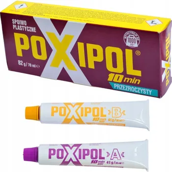 Průmyslové lepidlo Dvousložkové lepidlo na kov, dřevo, gumu POXIPOL 82g 70 ml průhledný