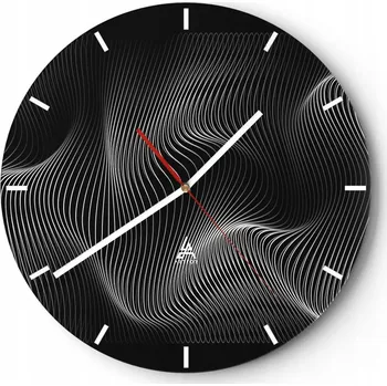 Hodiny Nástěnné hodiny do kuchyně 30x30 3D Skleněné hodiny do obýváku Loft Tiché