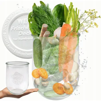 Sklenice Sklenice WECK/plastové víko zavařovací sklenice 1 l 1062 ml TULIP