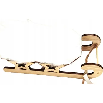 Vánoční dekorace Vánoční sáňky s bílou kožešinou