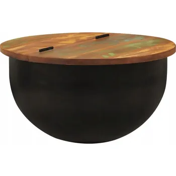 Konferenční stolek Konferenční stolek Zakito Home kulatý 50 x 27 x 27 cm černý