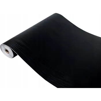 Tapeta Samolepicí Fólie na nábytek 90 cm, černá, dřevěná, měnící se barva nábytku