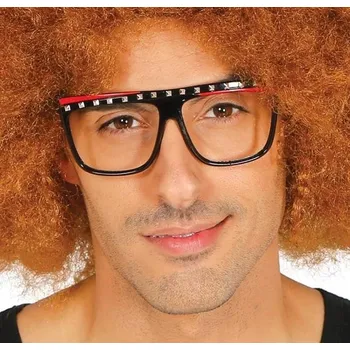 Sluneční brýle Velké černé brýle bez dioptrií s cvočky na párty