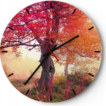 Hodiny Nástěnné hodiny do kuchyně 30x30 Krajina Skleněné hodiny do obýváku Tiché