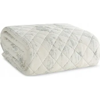 Přehoz na lůžko Přehoz na postel Eurofirany velur 220 cm x 240 cm bílý