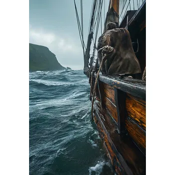 Plakát Plakát Loď na vlnách bez rámu 61 x 91,5 cm