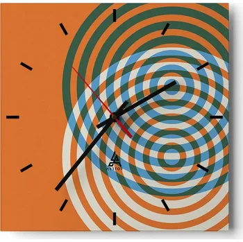 Hodiny Nástěnné hodiny do kuchyně 30x30 Abstrakce Stylové hodiny na skle Loft Tiché