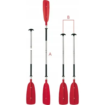 Dvoulisté skládací kajakové pádlo, jednostranné pádlo, rozkládací pádlo Scoprega 150 cm