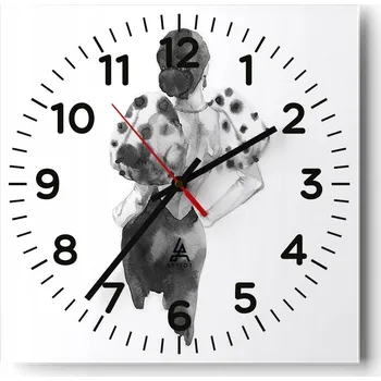 Hodiny Nástěnné hodiny do obýváku 40x40 Žena Bezhluké hodiny na skle Tiché