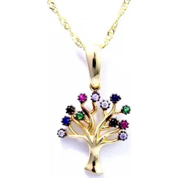 Přívěsek Strom života s barevnými zirkony