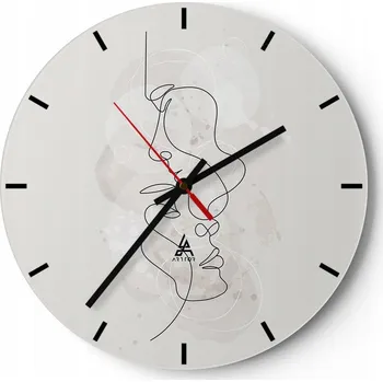 Hodiny Nástěnné hodiny do kuchyně 30x30 Abstrakce Skleněné hodiny do obýváku Tiché