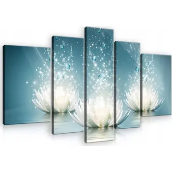 Obraz OBRAZ NA PLÁTNĚ CANVAS 170x100 LILIE LOTOS