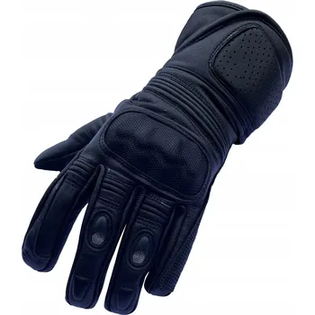 Moto rukavice Dlouhé masivní motocyklové rukavice černé barvy, velikost