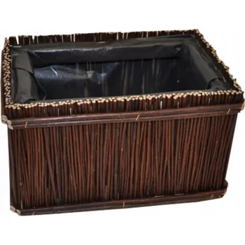 Obraz Květináč proutěný hnědý AXIN 30 cm x 20 cm x 17 cm