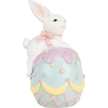 Clayre & Eef - Dekorativní figurka králíčka na vajíčku 6PR5210