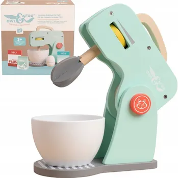 Dětská kuchyňka OWL&FOX DŘEVĚNÝ MIXÉR KUCHYŇSKÝ ROBOT PRO DĚTI HRAČKA MONTESSORI