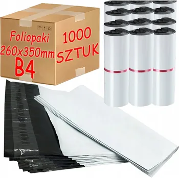Obálka Plastové Obálky B4 260x350 mm Bílé obálky pro balení - 1000 ks