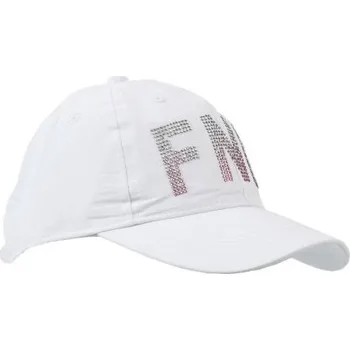 Čepice Letní dětská sportovní čepice Finmark KIDS’ SUMMER CAP OS Bílá, Stříbrná