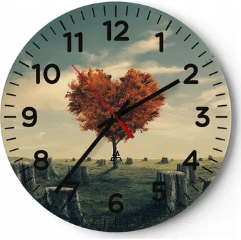 Hodiny Kuchyňské nástěnné hodiny 30x30 Abstrakce Moderní skleněné hodiny Tiché