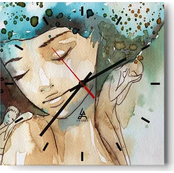 Hodiny Velké nástěnné hodiny 40x40 Abstrakce Skleněné tiché hodiny