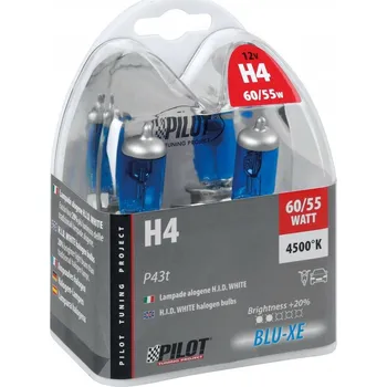 Autožárovka Žárovky Pilot Blu-Xe halogenová žárovka - H4 - 60/55W H4 60 W 2 ks