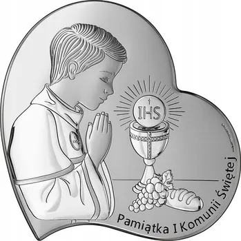 Obraz STŘÍBRNÝ OBRAZ PAMÁTKA SVATÉHO PŘIJÍMÁNÍ PRO CHLAPCE