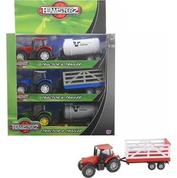 autodráha Teamsterz set traktor s přívěsem 2 druhy 1:32 v krabičce