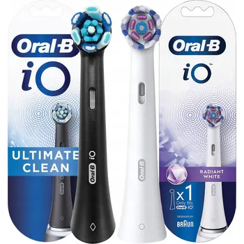 Péče o chrup 2x ORIGINÁLNÍ HLAVICE ORAL-B IO RADIAN WHITE + BLACK PRO KARTÁČEK iO