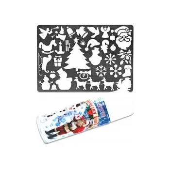 Vánoční dekorace Ozdabianie oken Vánoční šablona umělý sníh