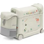 STOKKE® JetKids™ Travel bundle: BedBox™ + Crew BackPack™ cestovatelský set - Sea Green