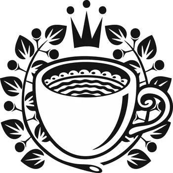 Samolepící dekorace Samolepka na zeď Drukant Šálek kávy 35 x 35 cm černá