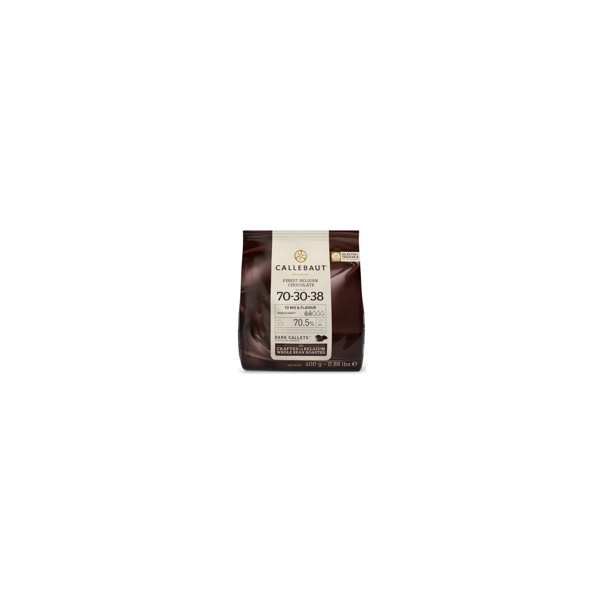 Fotografie 1 - Čokoláda Callebaut Hořká čokoláda 70-30-38 70,5 % 400 g