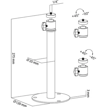 Držák na projektor Držák projektoru CABLETECH UCH0258