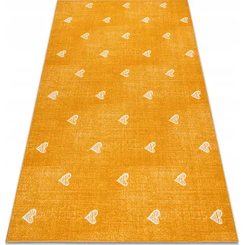 Koberec KOBEREC DĚTSKÝ 100x150 cm SRDÍČKA oranžová 113347