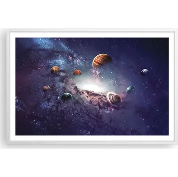 Obraz Obraz plakát v bílém rámu do obýváku 91x61 kosmos foto plakáty na zeď