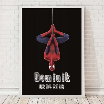 Plakát A3 Spiderman - plakát se jménem dítěte - rámeček