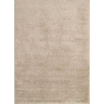 Koberec Krémově béžový silný koberec shaggy do obývacího pokoje nebo ložnice, 80x150 cm