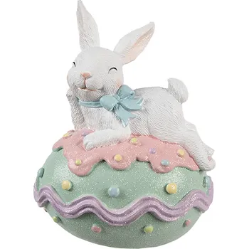 Clayre & Eef - Dekorativní figurka králíčka na vajíčku 6PR5212