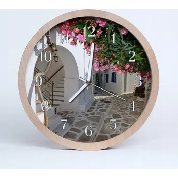 Hodiny Rustikální nástěnné hodiny loft Květinová alej Město