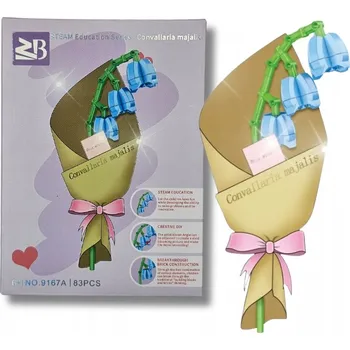 ostatní stavebnice Konvalinka vonná: Květina z 3D kostek