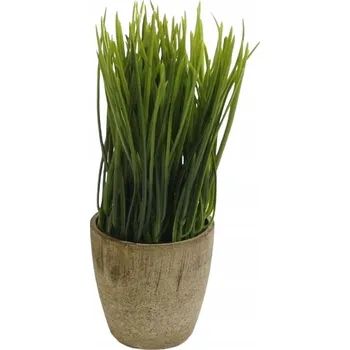 umělá květina ZELENÁ TRÁVA UMĚLÝ KVĚT V KVĚTINÁČI JAKO ŽIVÁ DO DOMU I KANCELÁŘE