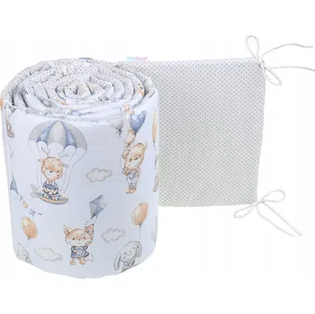 Prostěradlo OBOUSTRANNÝ CHRÁNIČ DO POSTÝLKY NA PŘÍČKY 180x30cm BABYMAM