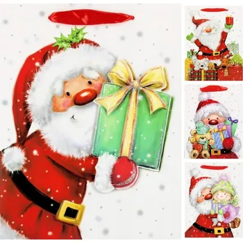 Dárková taška Ozdobná vánoční taška Mikuláš 18x23cm Beniamin