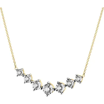 Náhrdelník Náhrdelník ze žlutého a bílého zlata s brilianty - 0,33 ct - ryzost 585 - 110.848