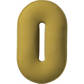 Polštář YellowTipi Polštář Číslice 0 olivově zelená