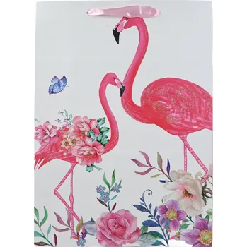 VELKÁ DÁRKOVÁ TAŠKA K NAROZENINÁM PLAMEŇÁK 30x42 CM RŮZNÉ BARVY