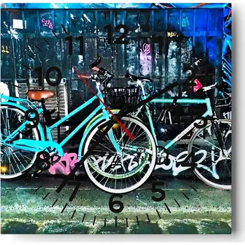 Hodiny Nástěnné hodiny do obýváku 40x40 Kolo Tiché hodiny na skle Stylové Bezhlučné