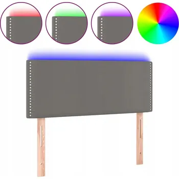 LED čelo postele šedé 80x5x78/88 cm - s LED páskem