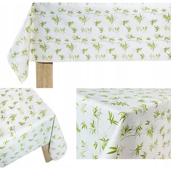 ubrus Voskované plátno na stůl do kuchyně jídelny Listy bambusu Ubrus odolný proti skvrnám 140x120